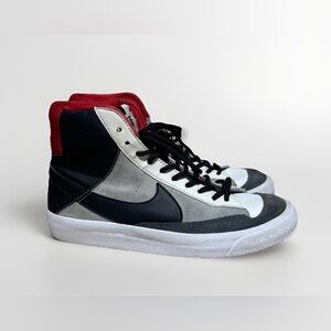 Nike Kids 4 Blazers Mid '77 Boys shoes size 4Y red black white leather sneakers